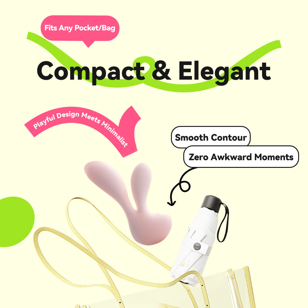 Niedlicher kleiner Kaninchen-Vibrator mit Doppelkopf, leises, diskretes und ergonomisches Design