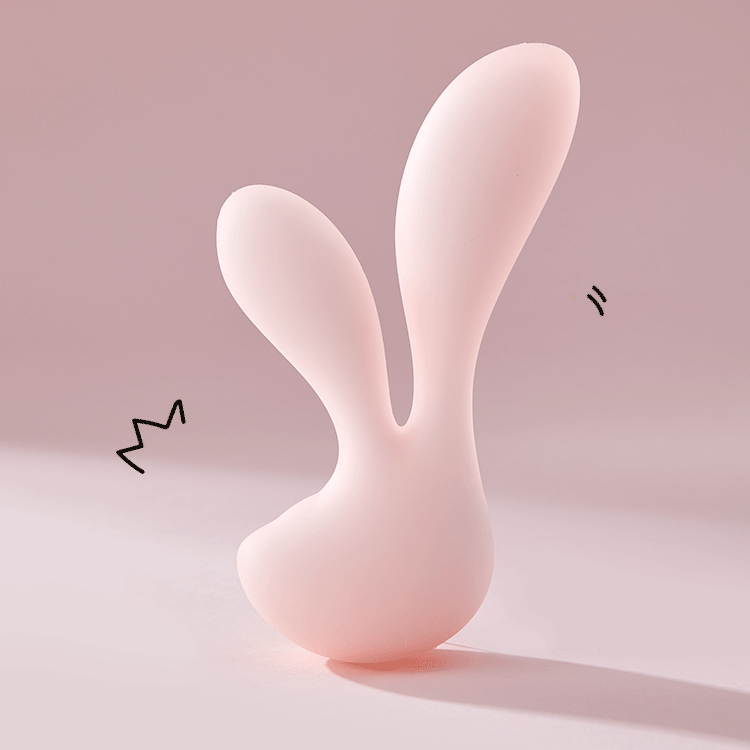 Niedlicher kleiner Kaninchen-Vibrator mit Doppelkopf, leises, diskretes und ergonomisches Design