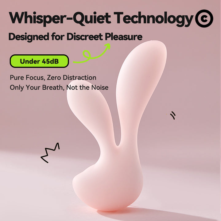 Niedlicher kleiner Kaninchen-Vibrator mit Doppelkopf, leises, diskretes und ergonomisches Design