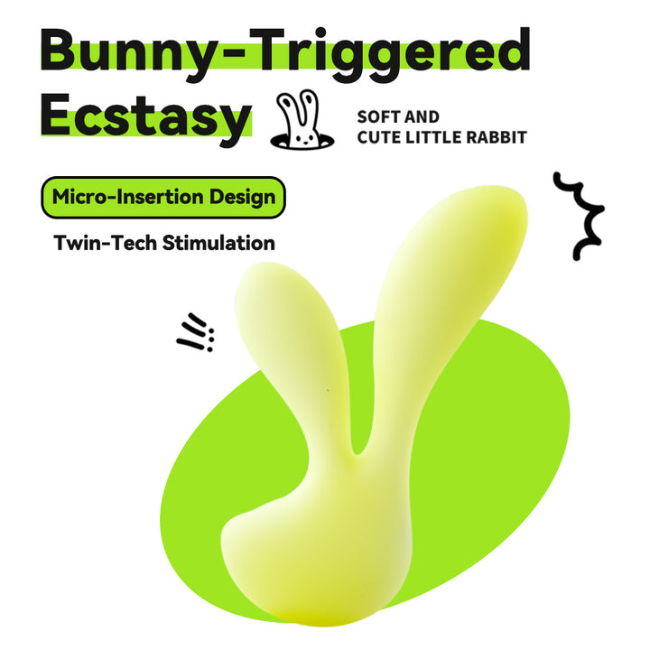 Niedlicher kleiner Kaninchen-Vibrator mit Doppelkopf, leises, diskretes und ergonomisches Design